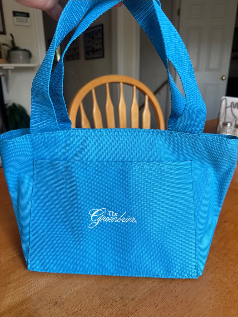 NEW Bright Sky Blue Canvas InsulatedCooler Tote Lunch Bag